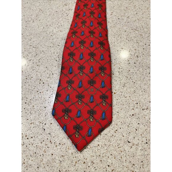 Celine Paris Silk Tie/Celine Tie/Men's Designer Tie/Men's Silk Tie/Celine EUC - Picture 2 of 6